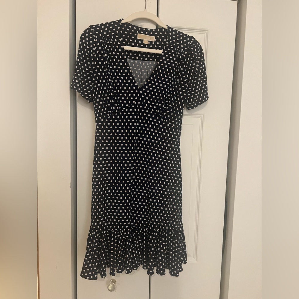 Michael Kors dress Navy and white polka dot S